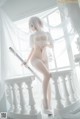 蠢沫沫 Cosplay 2B 白婚纱 P18 No.d9f98b